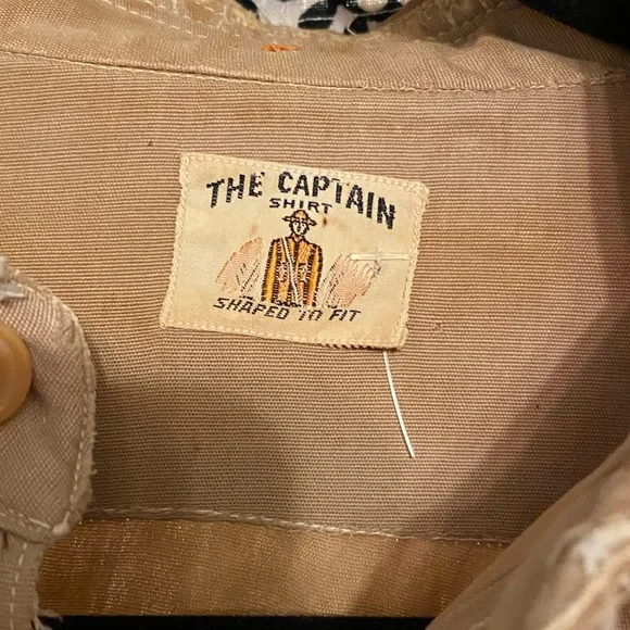 Vintage 1940s era ASHCRAFT BROS. FLYING SERVICE technician work shirt. - Picture 6 of 9